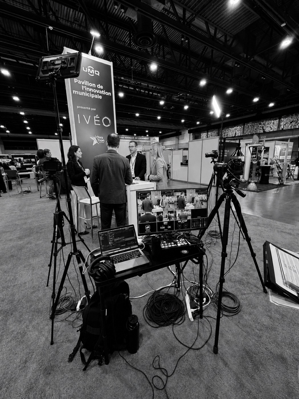 GB Studio mobile studio: multicamera rig and control station set up at an event